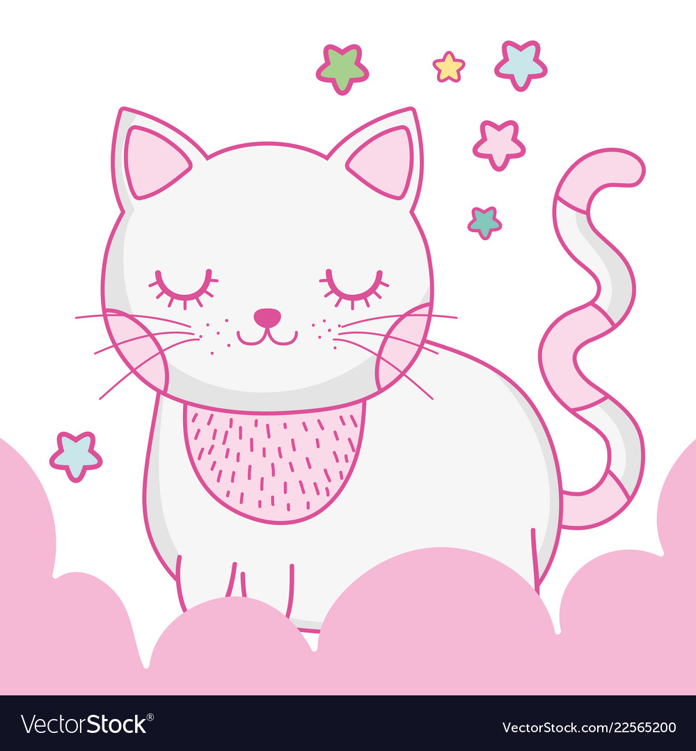 Kitty cat cartoon Royalty Free Vector Image - VectorStock Kitty cat cartoon Royalty Free Vector Image - VectorStock