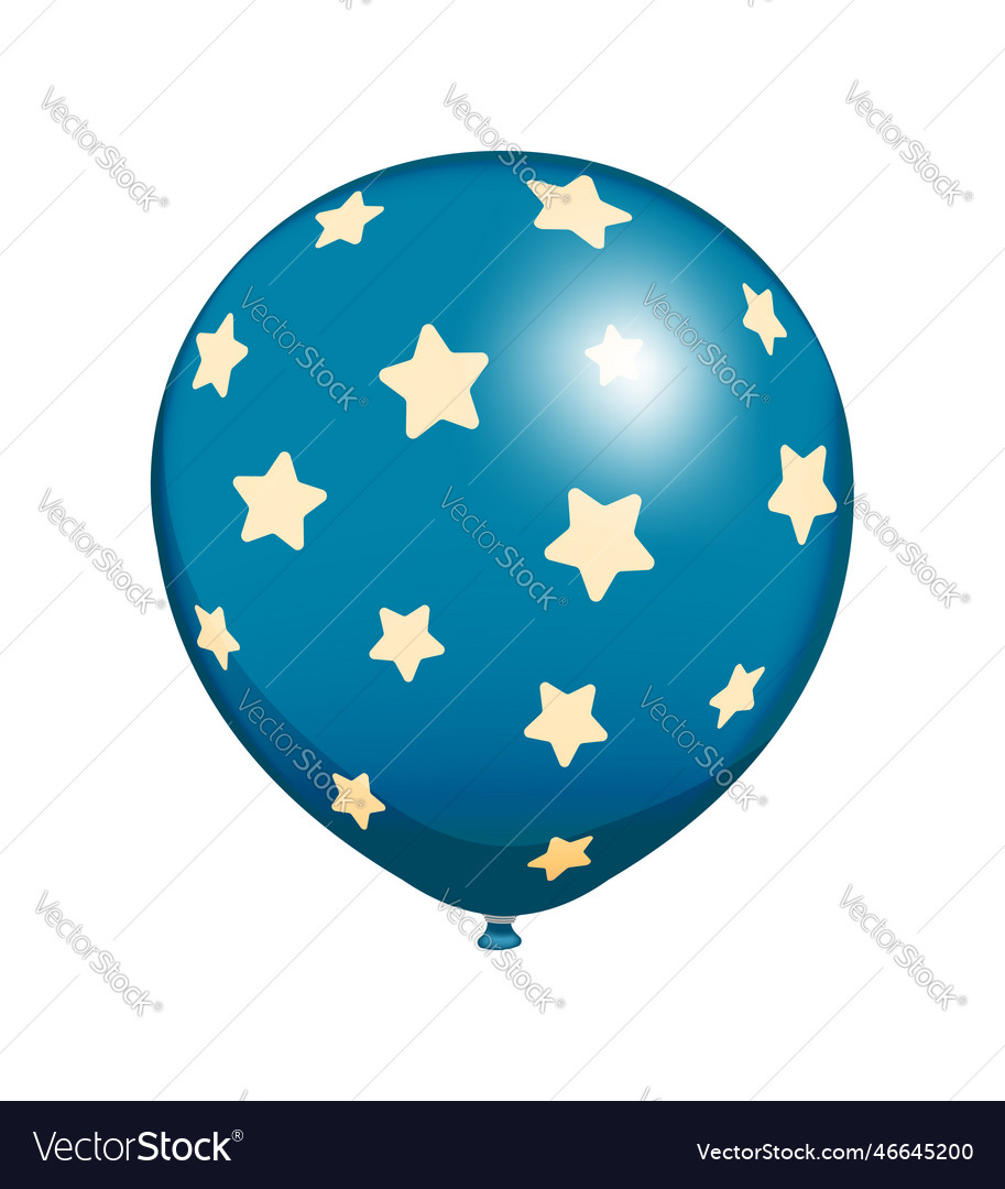 Rubber balloon with simple pattern realistic vector image Rubber balloon with simple pattern realistic