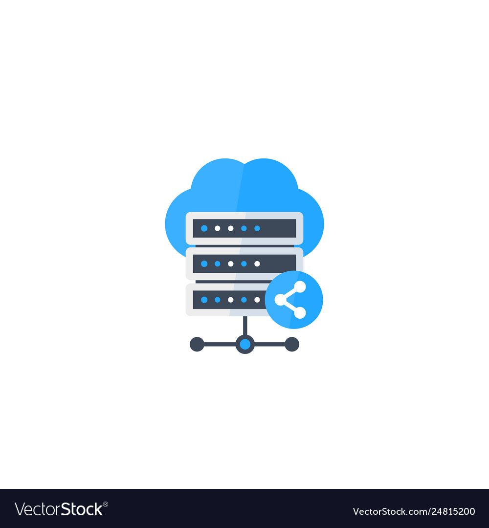 Shared Hosting Icon - Cloud & Server