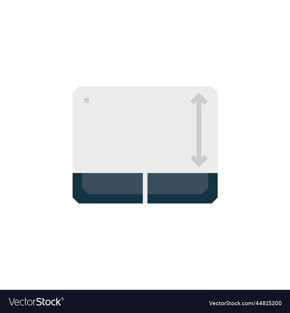Touch pad icon computer component flat style vector image Touch pad icon computer component flat style