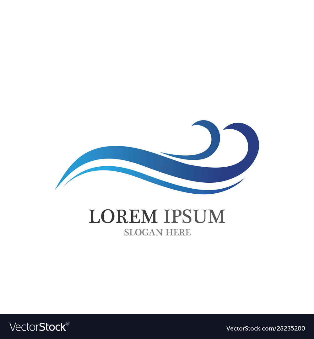 Water wave beach logo