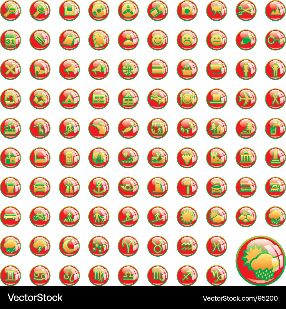 Web icon set Royalty Free Vector Image - VectorStock