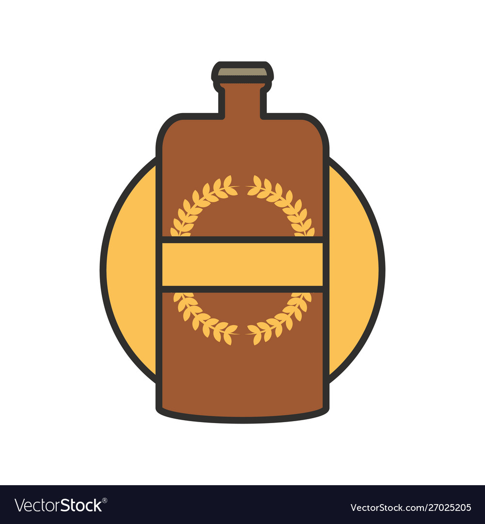 Bottle beer oktoberfest festival icon Royalty Free Vector