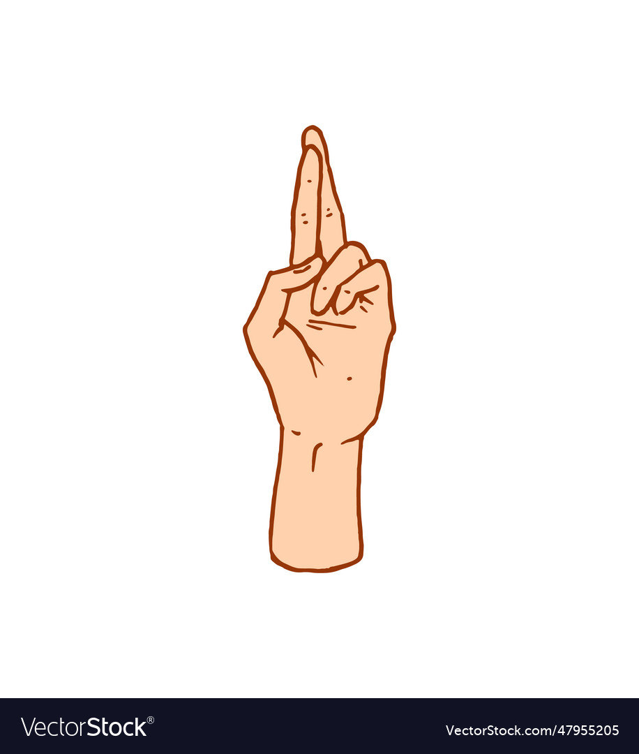 Gestures arms stop palm thumbs up finger Vector Image