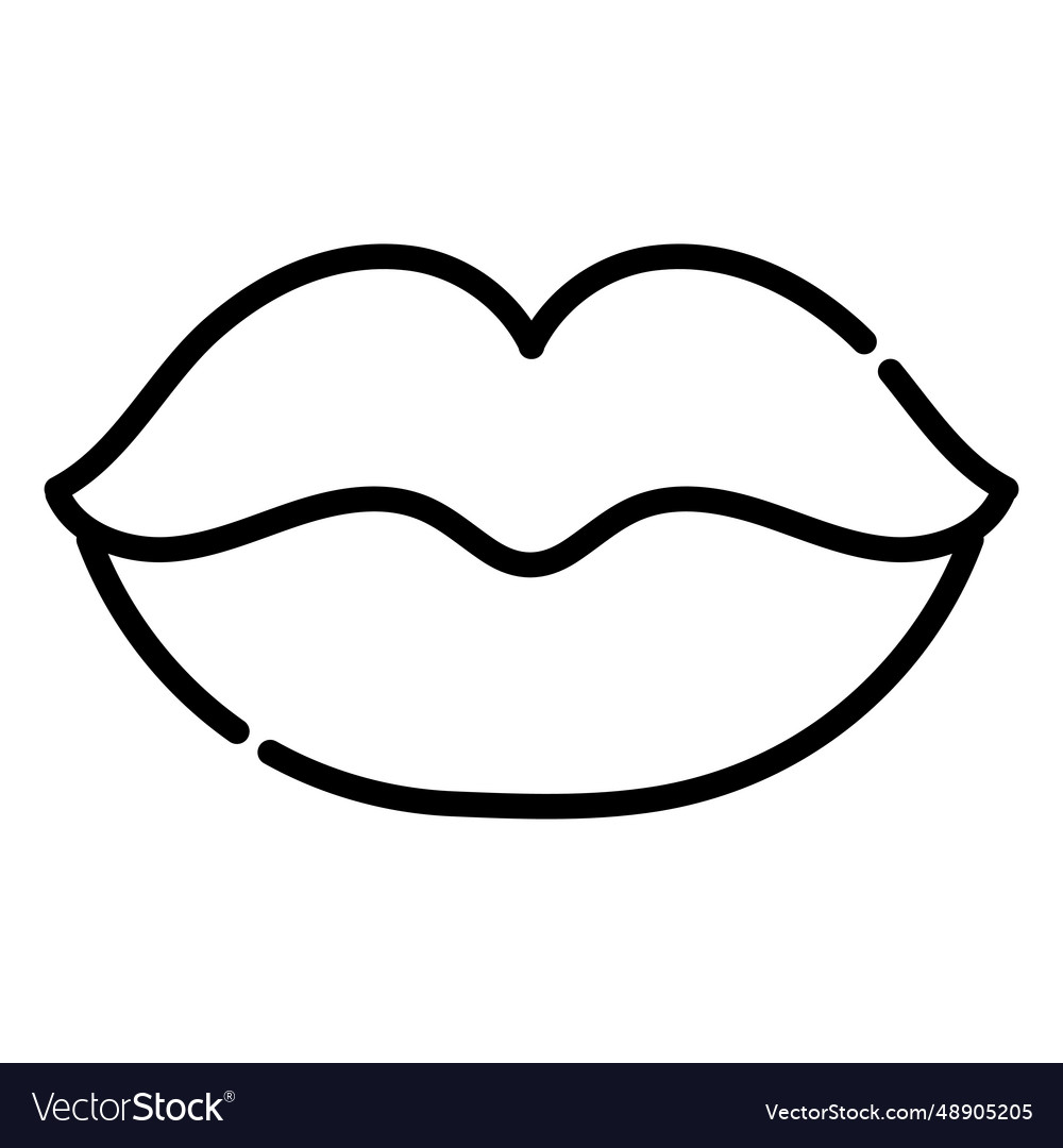 Lip fillers stroke Royalty Free Vector Image - VectorStock