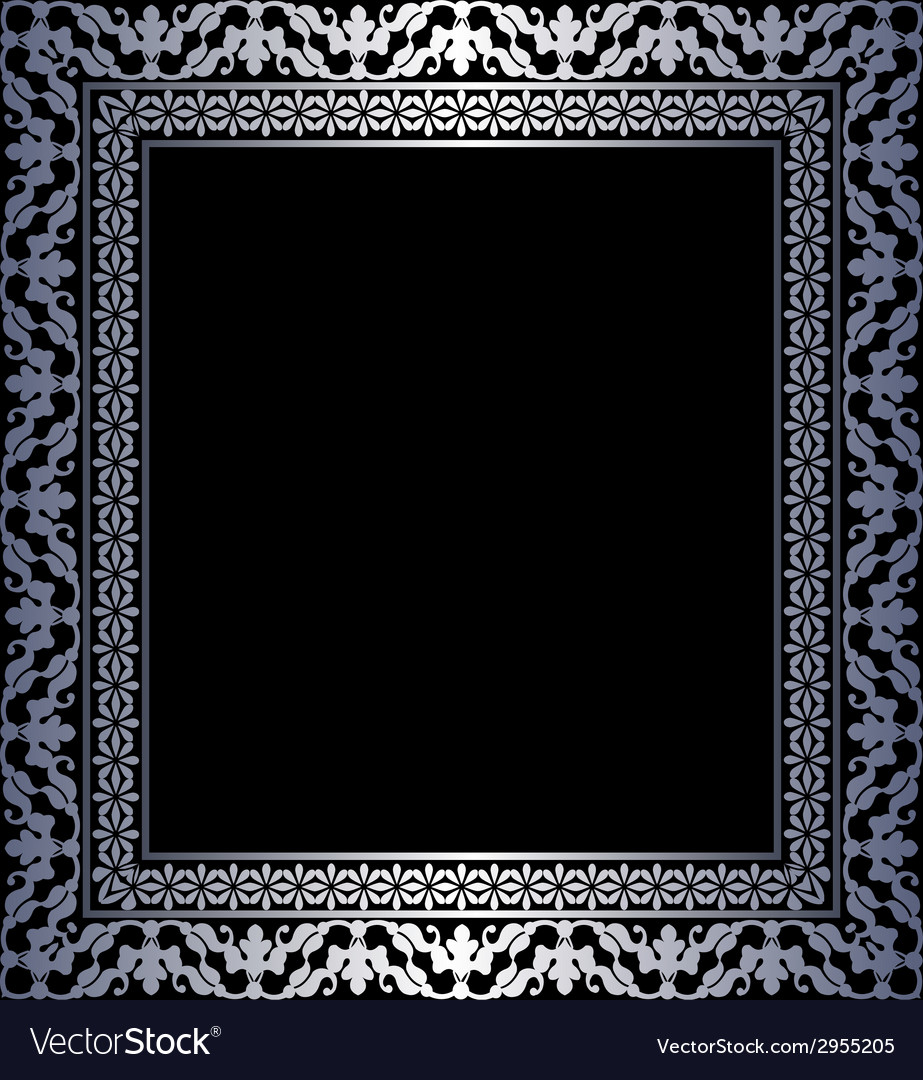 Silver frame Royalty Free Vector Image - VectorStock