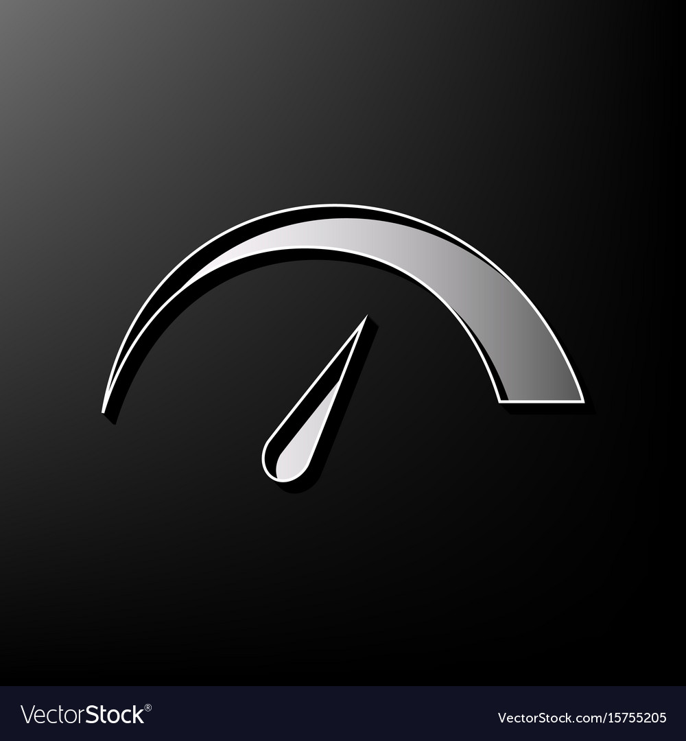 Speedometer sign gray 3d Royalty Free Vector Image