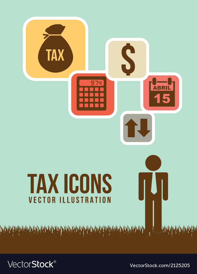 Tax sign over green background