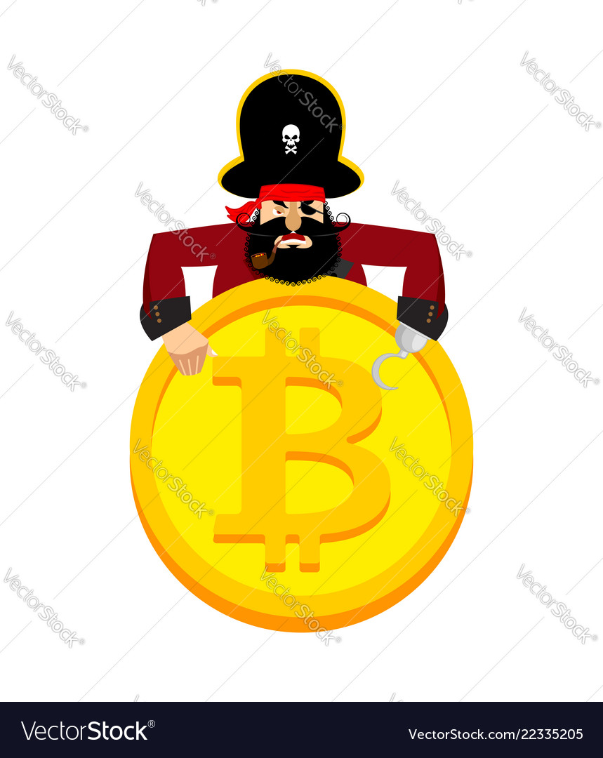 Web pirate and bitcoin hacker thief crypto