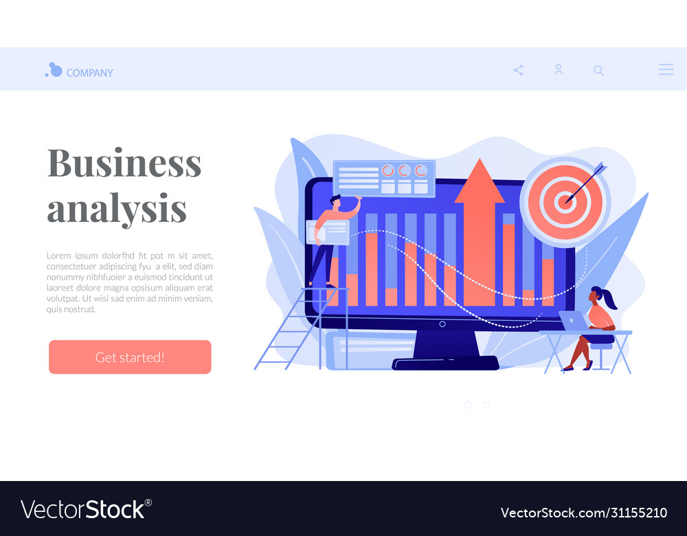 Business intelligence concept landing page Vector Image