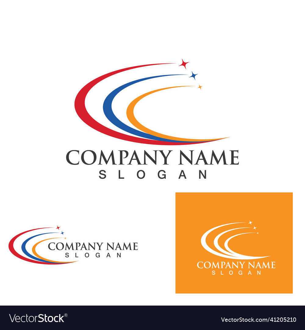 Faster business finance logo template icon design Vector Image