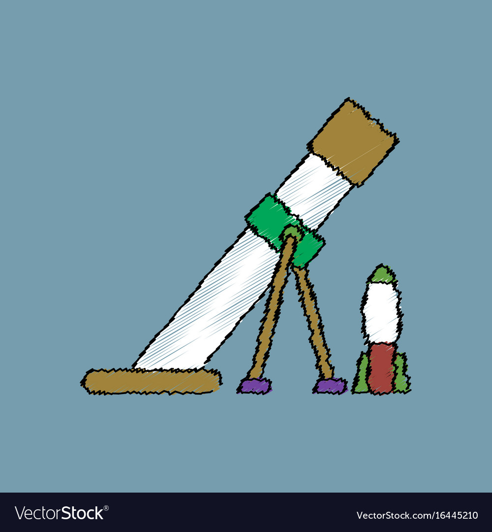 Flat shading style icon mortar and shell