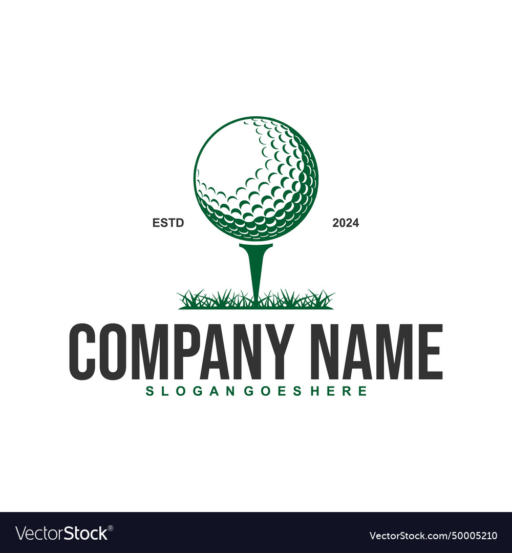 Golf logo design template Royalty Free Vector Image