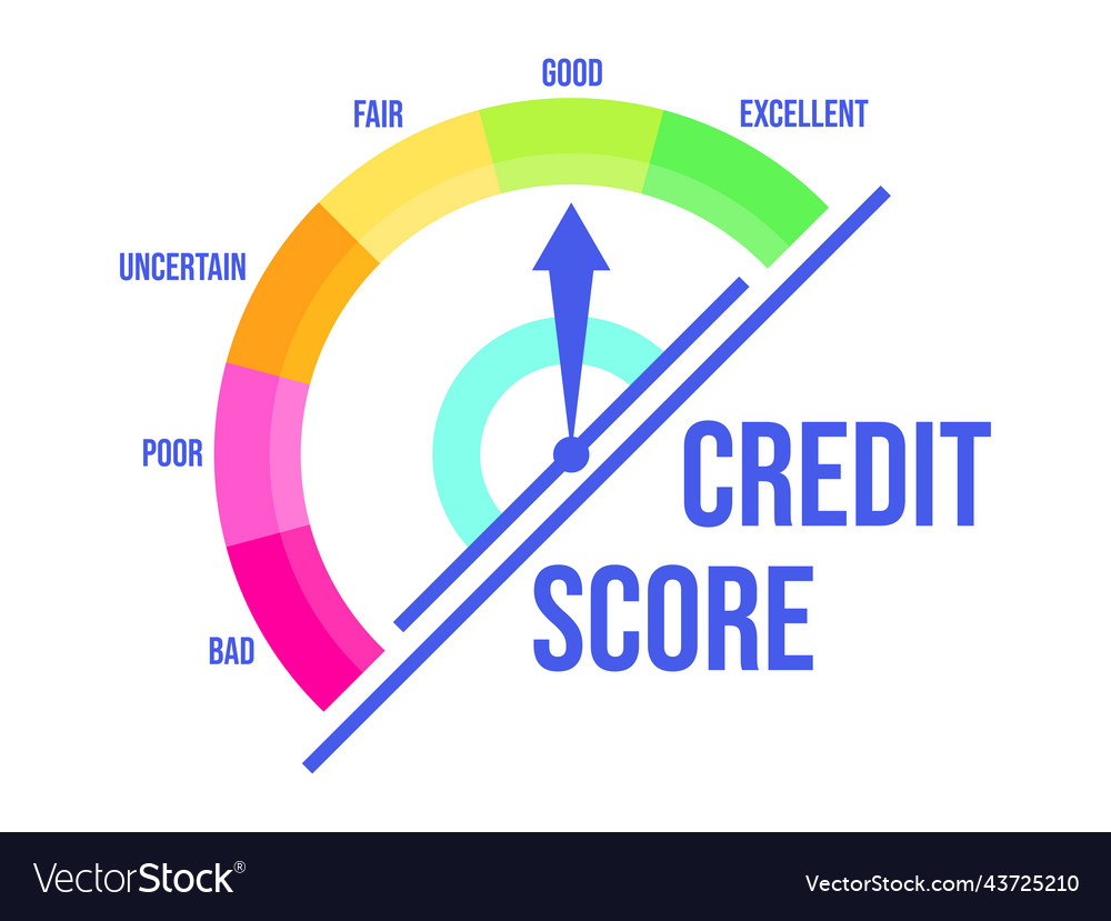 Good Credit Score Credit Rating Indicator Vector Image good-credit-score-credit-rating-indicator-vector-image