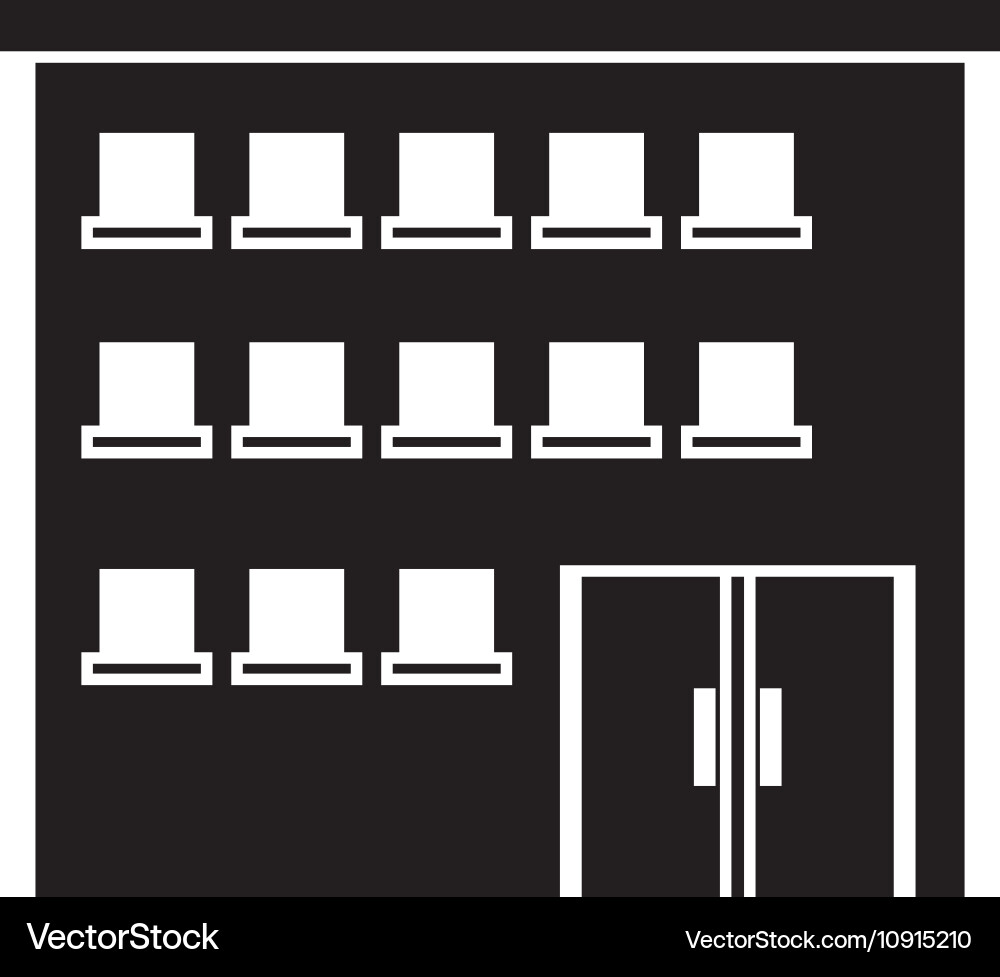 Isolated building with windows design Royalty Free Vector