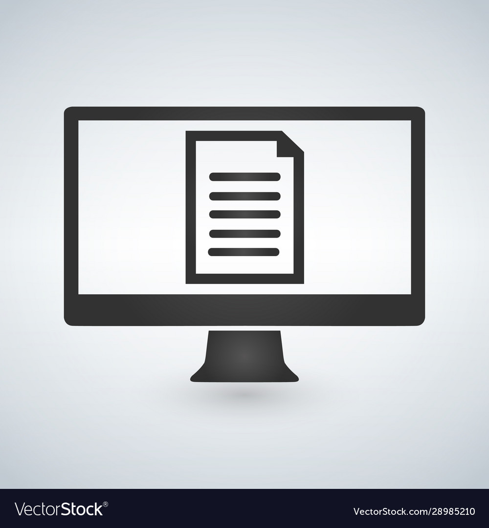 Online electronic document on computer display