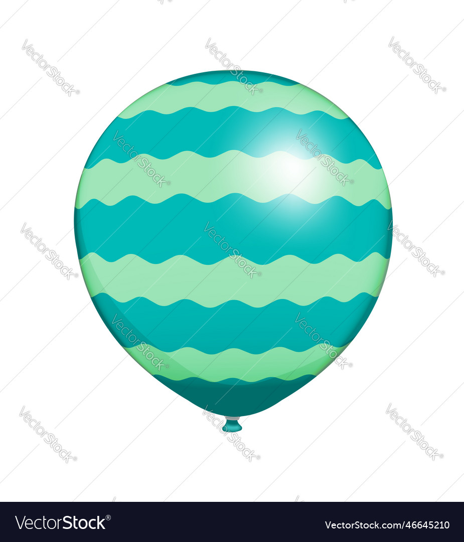 Rubber balloon with simple pattern realistic vector image Rubber balloon with simple pattern realistic