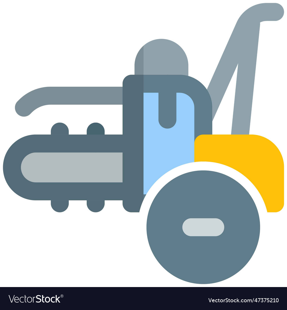 Walk behind trencher for digging trenches Vector Image