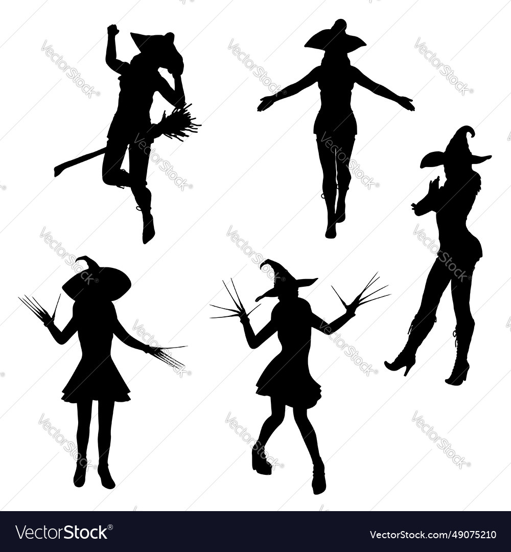 Witch woman silhouette