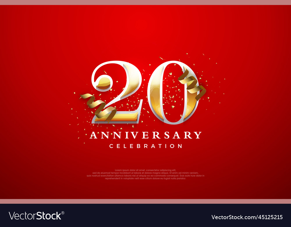 20th anniversary celebration premium elegant Vector Image