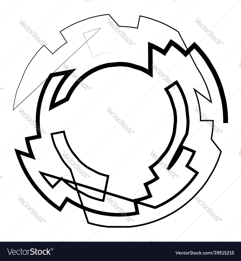 Abstract Angular Circle - Sci-Fi Element