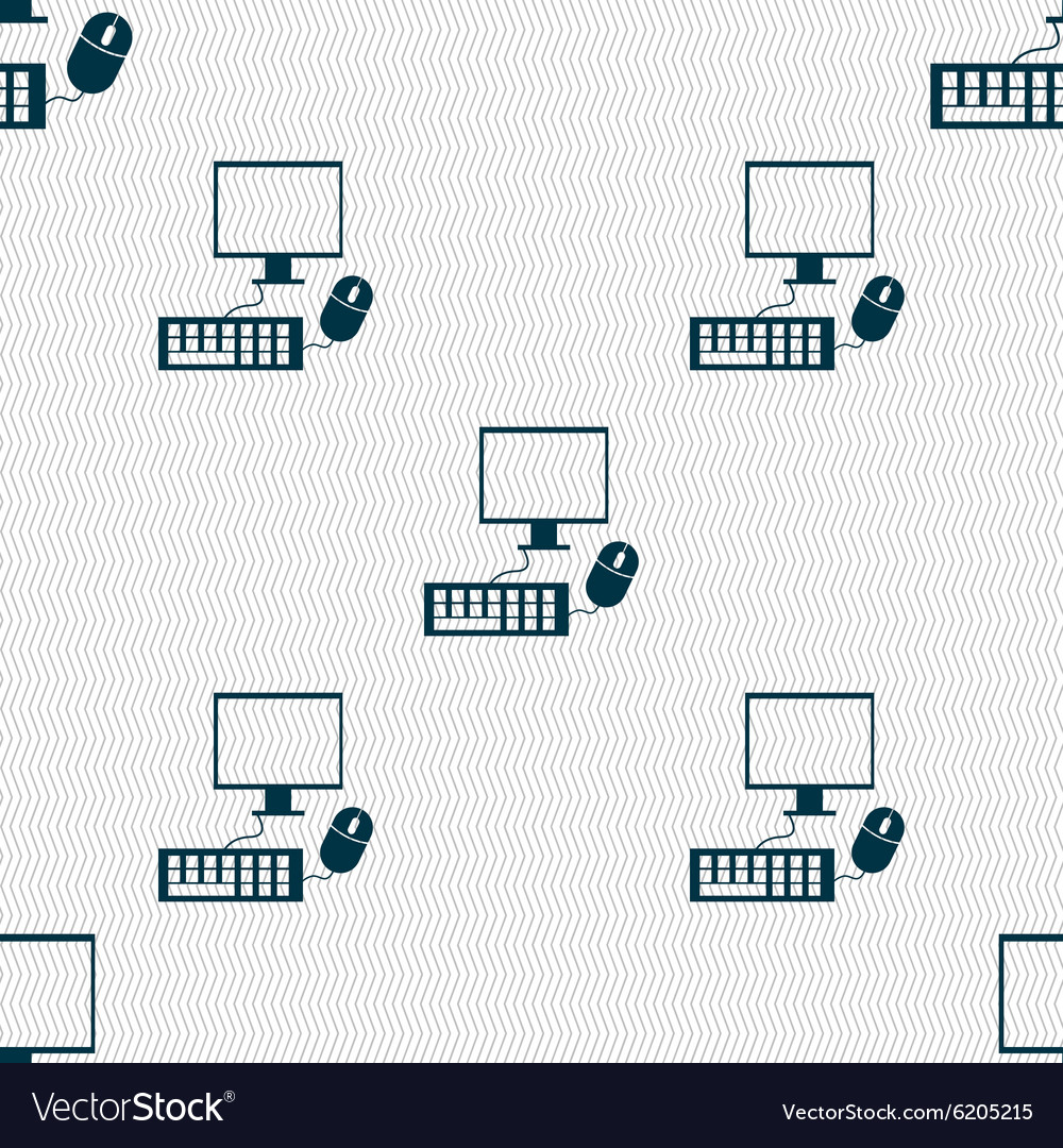 Computer widescreen monitor keyboard mouse sign