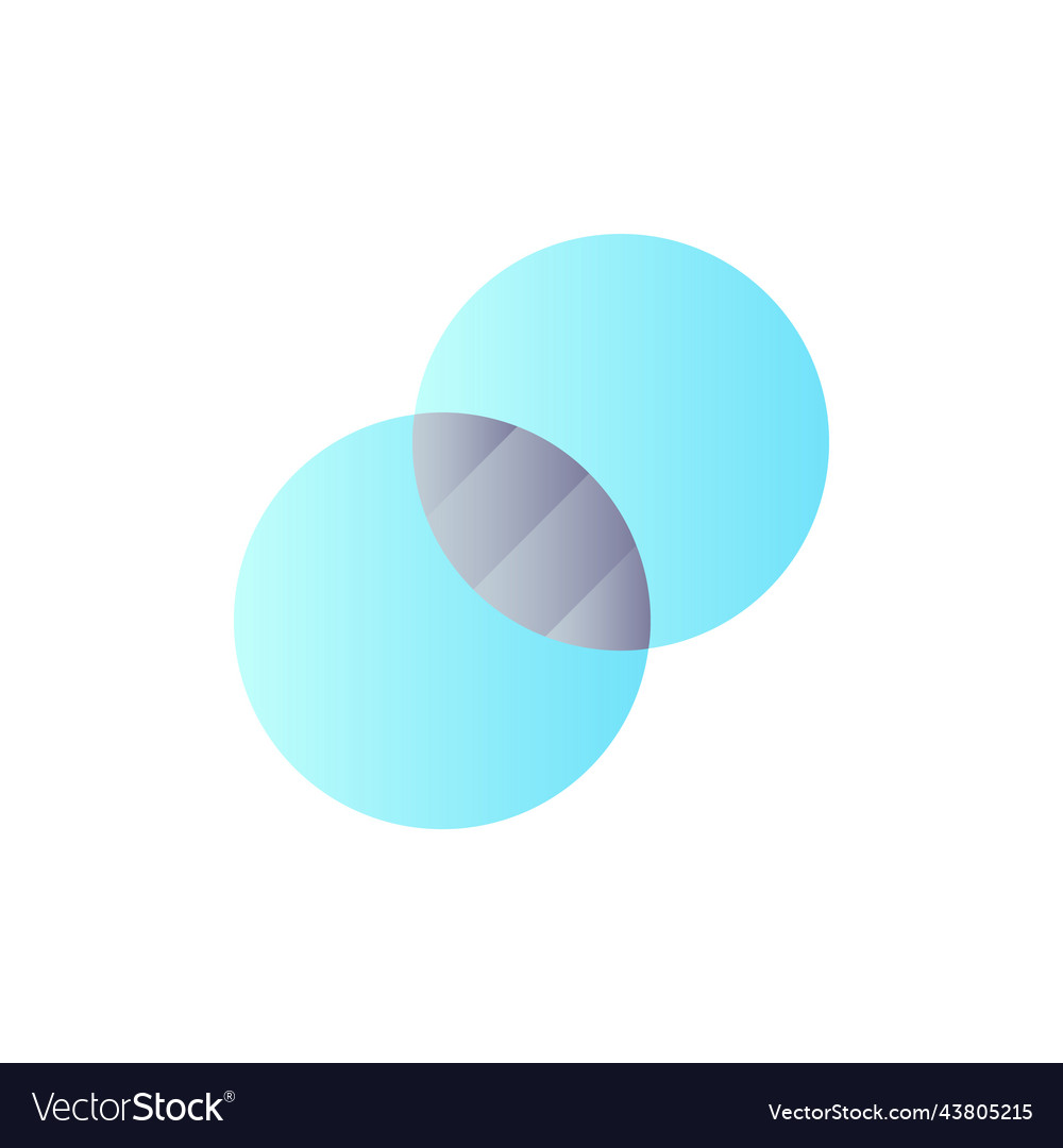 Double exposure flat gradient color ui icon vector image Double exposure flat gradient color ui icon