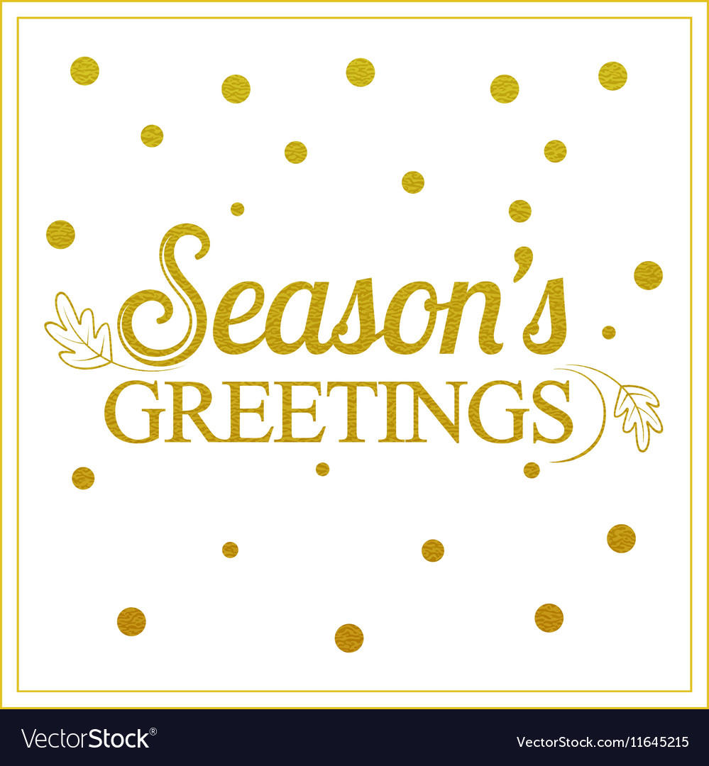 Gold seasons greetings card design