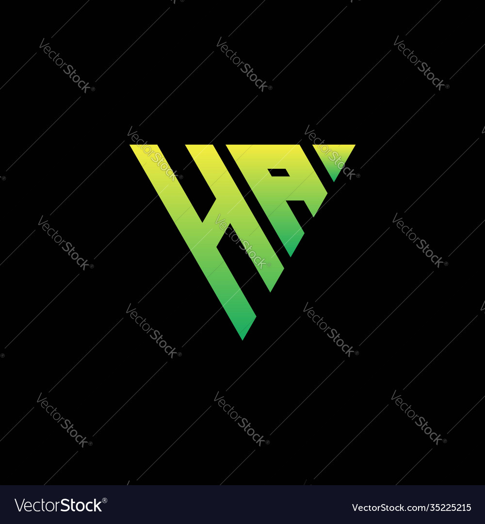H a initial triangle logo monogram vector image H a initial triangle logo monogram
