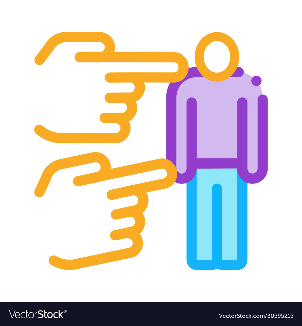 Human bullying icon outline