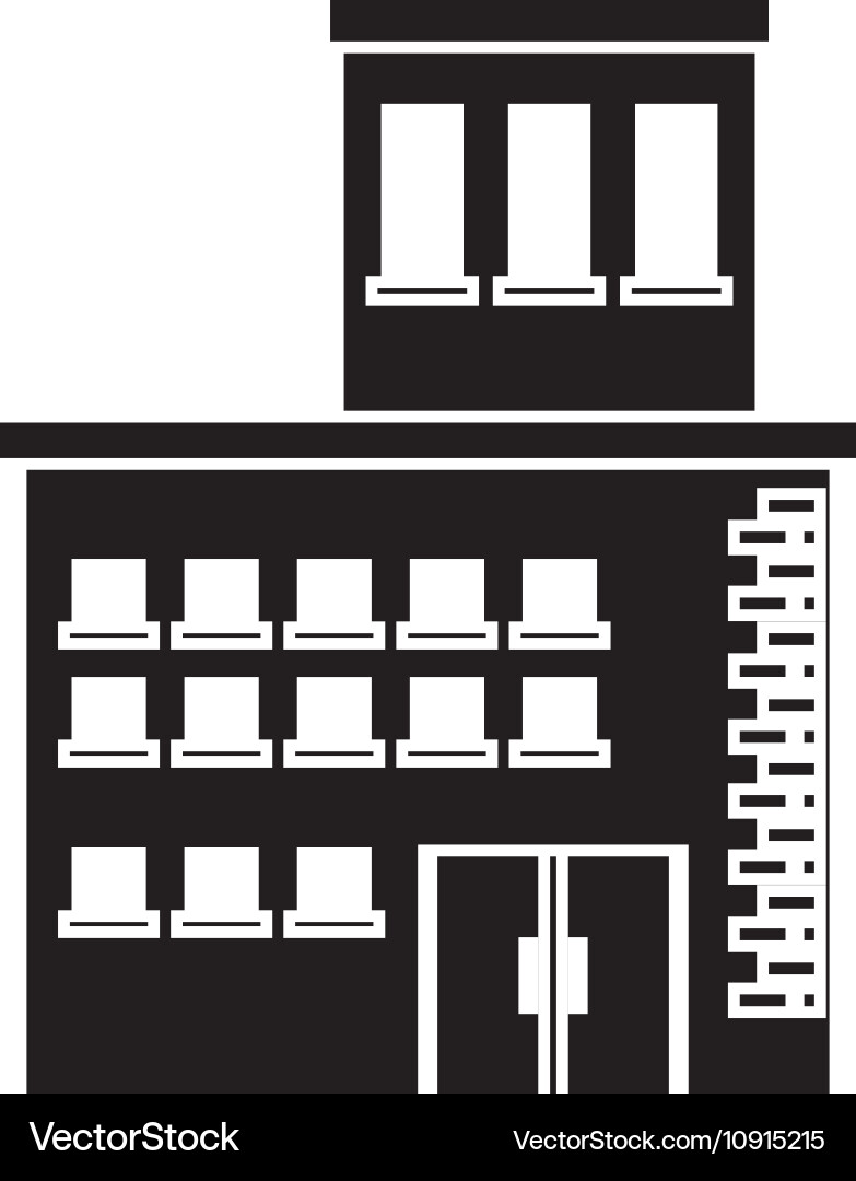 Isolated building with windows design Royalty Free Vector