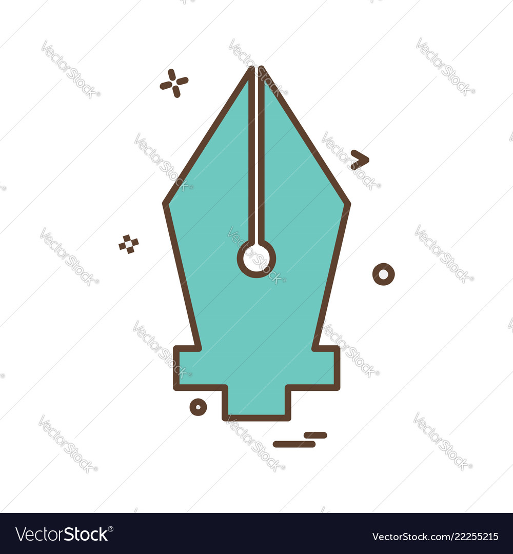 Nib icon design vector image Nib icon design