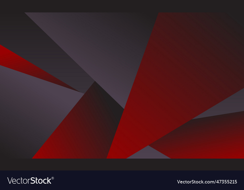 Red and black gradient triangle background vector image Red and black gradient triangle background