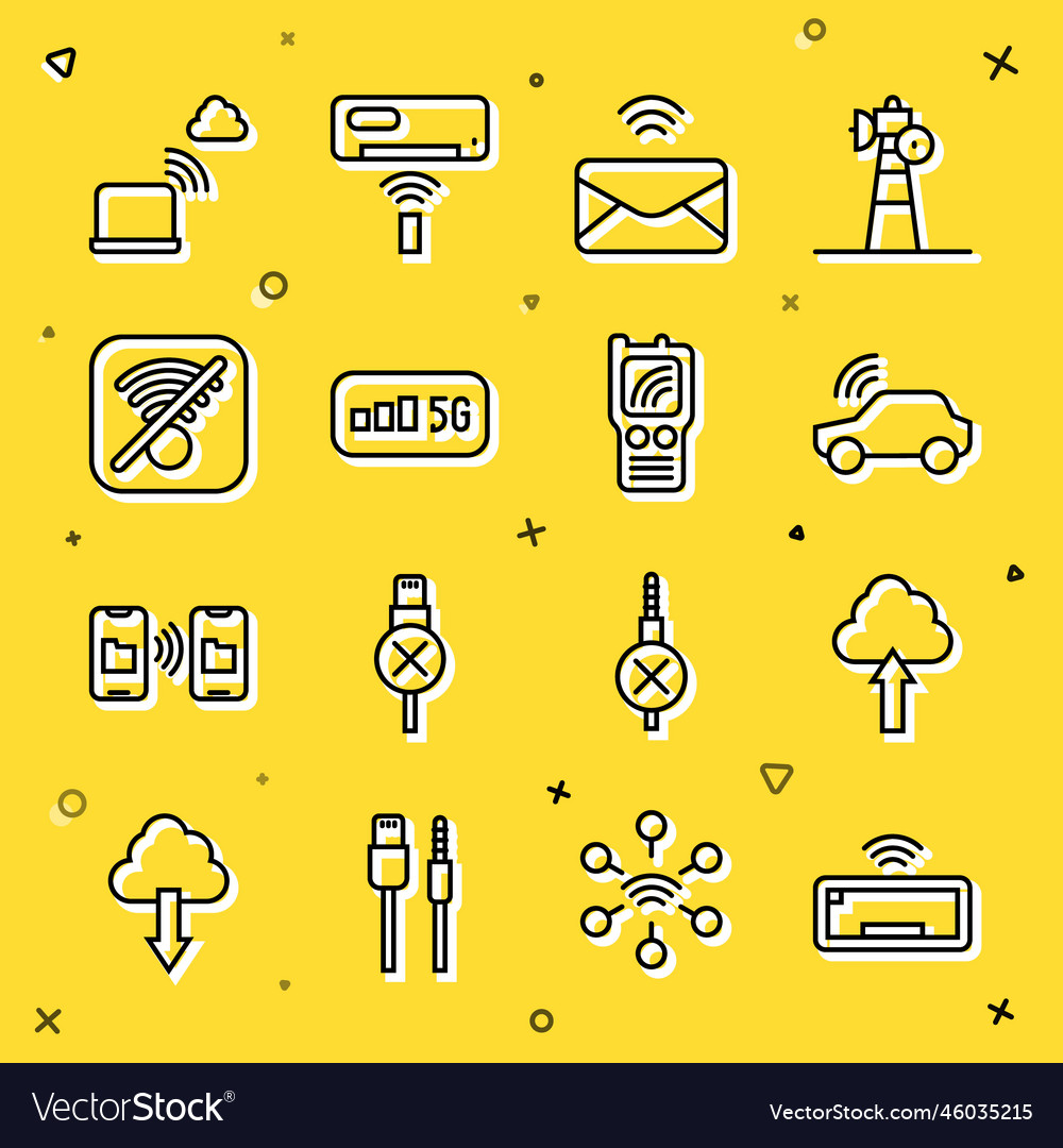 Set line computer keyboard cloud upload smart vector image Set line computer keyboard cloud upload smart