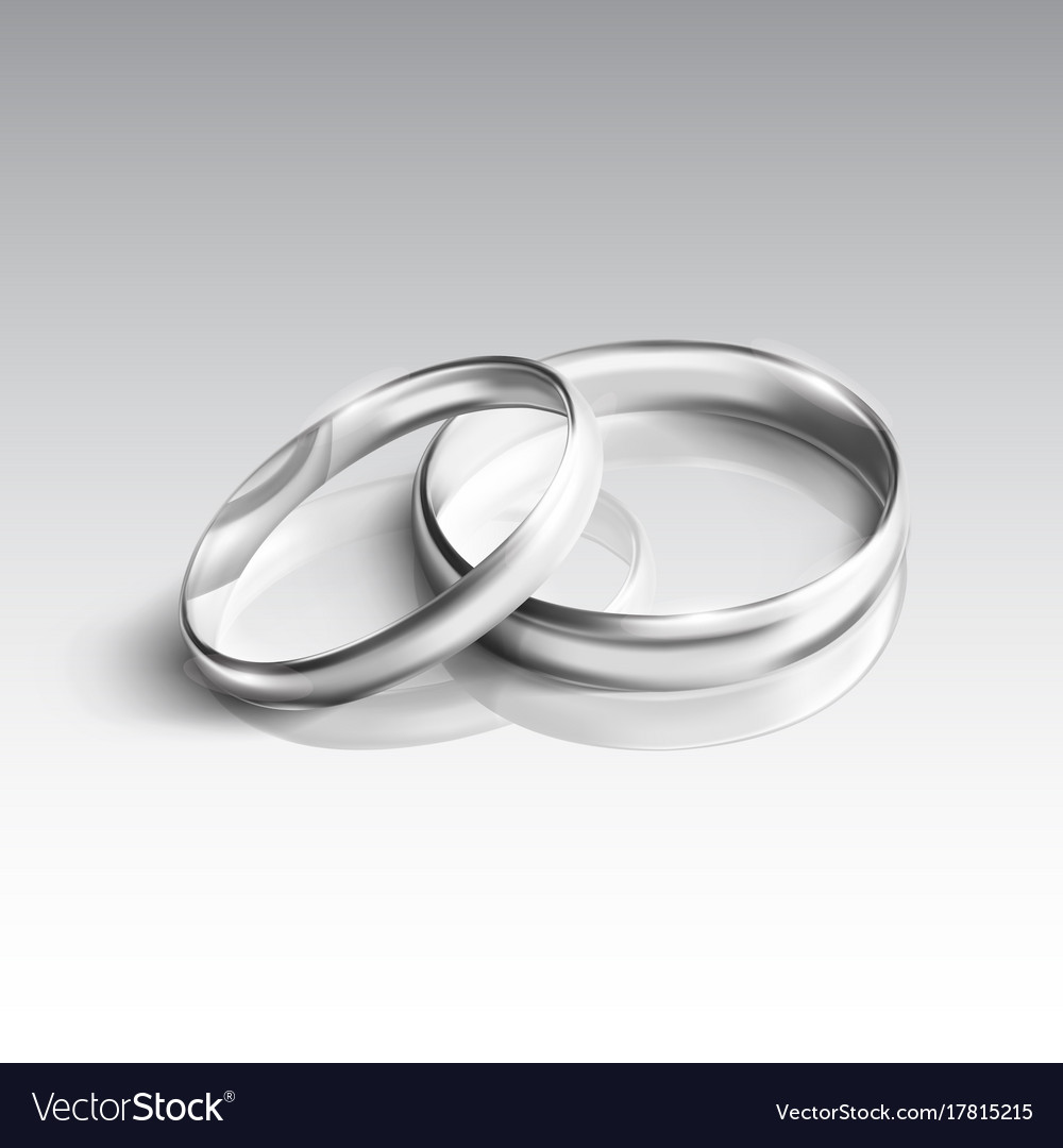 silver wedding rings background