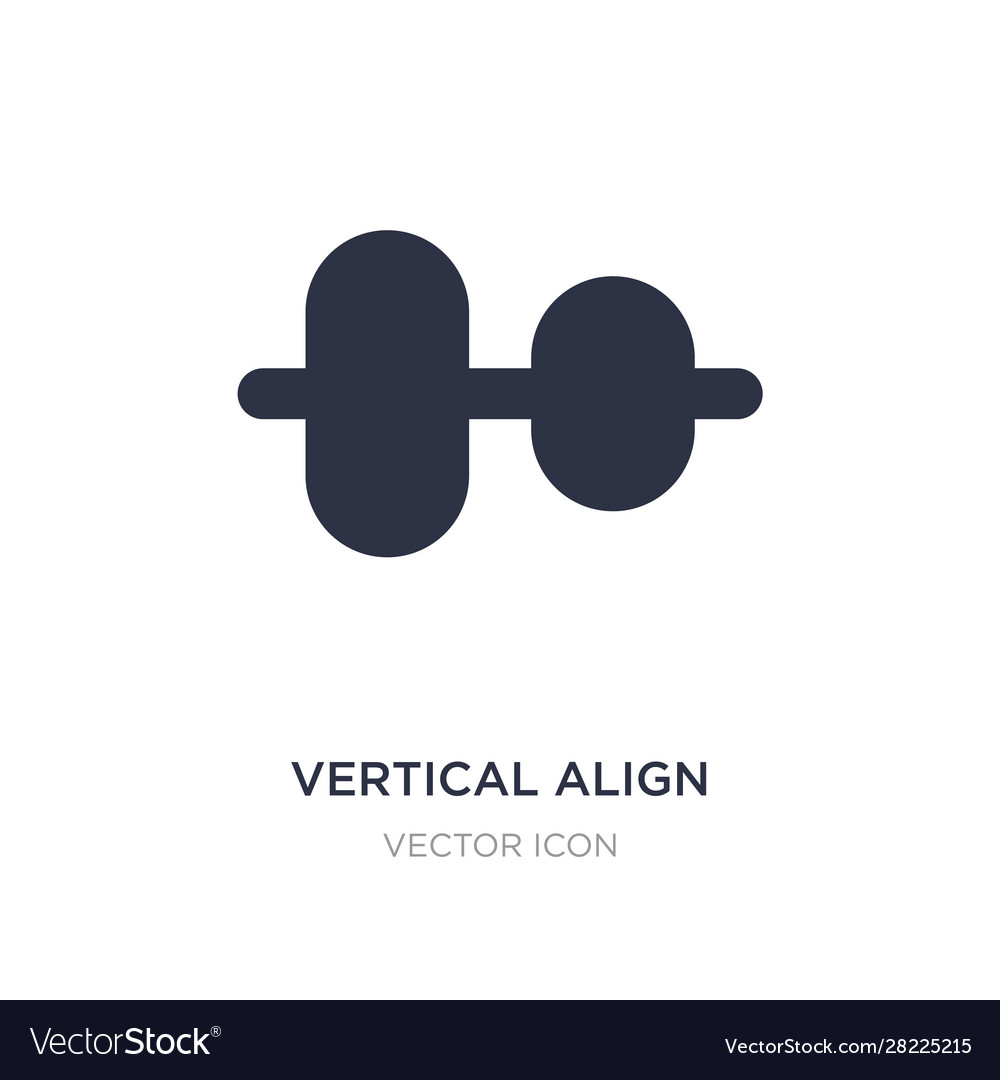 Vertical align icon on white background simple vector image Vertical align icon on white background simple
