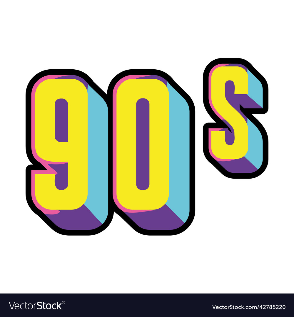 90s number font