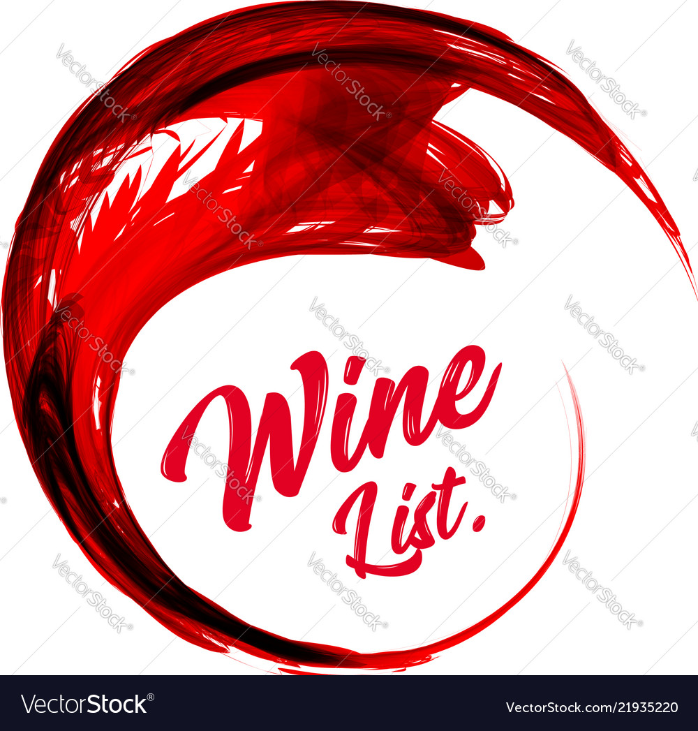 Abstract red wine background list Royalty Free Vector Image