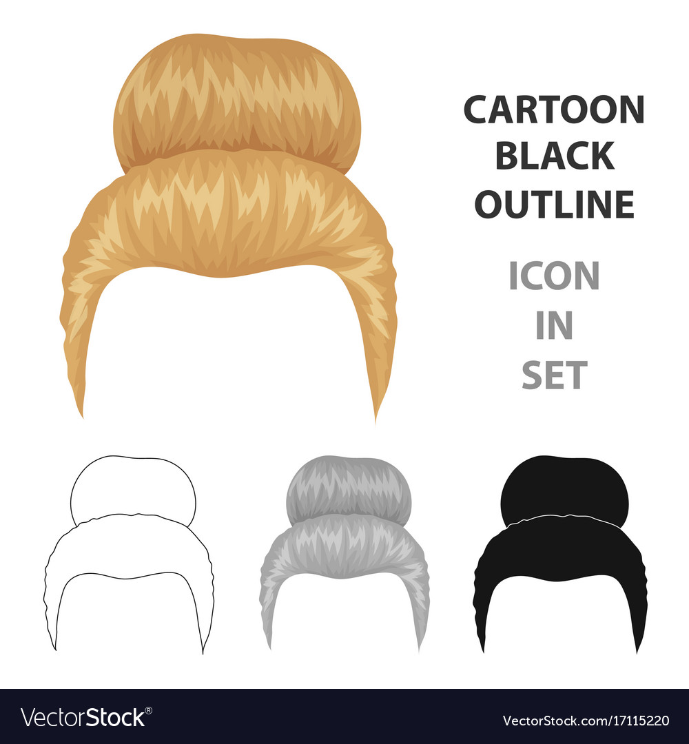 Blond hair with a shingleback hairstyle single Vector Image