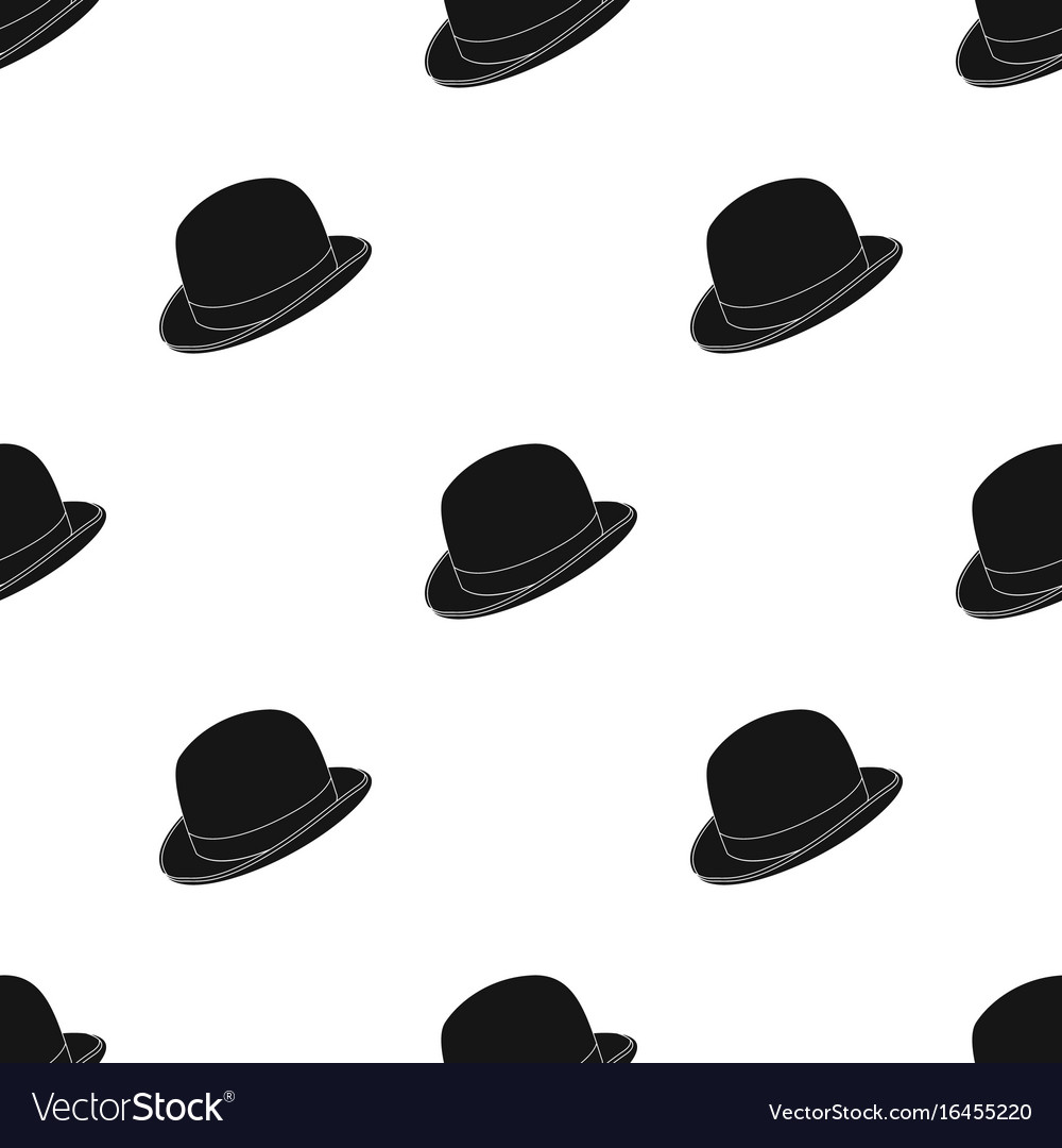 Bowler hat icon in black style isolated on white