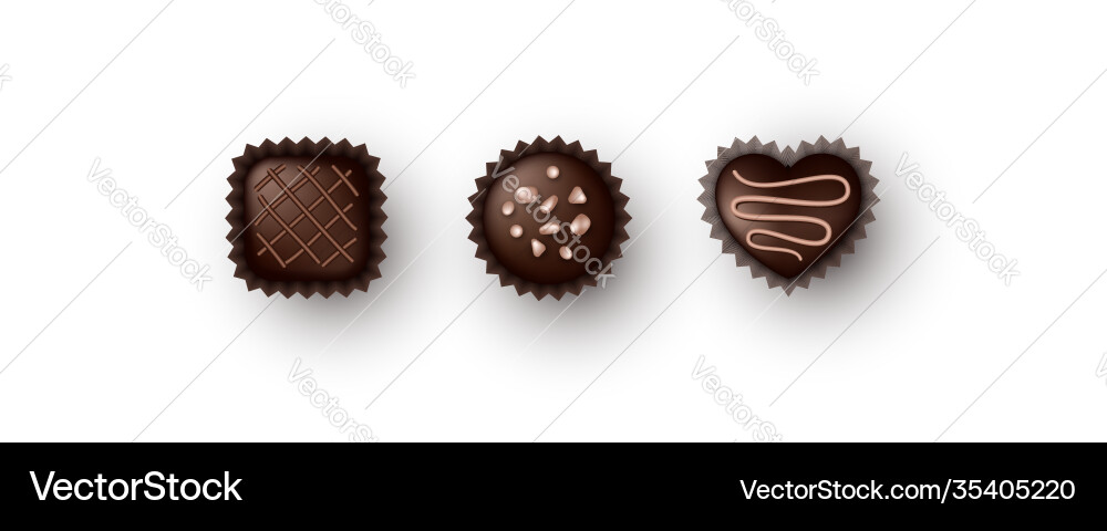 Chocolate Candy Set Royalty Free Vector Image - VectorStock