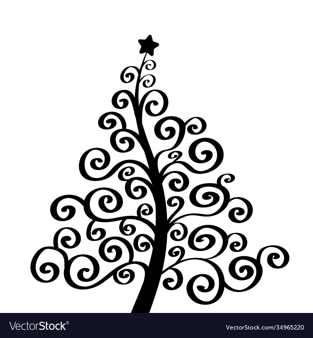 Christmas tree art background greeting