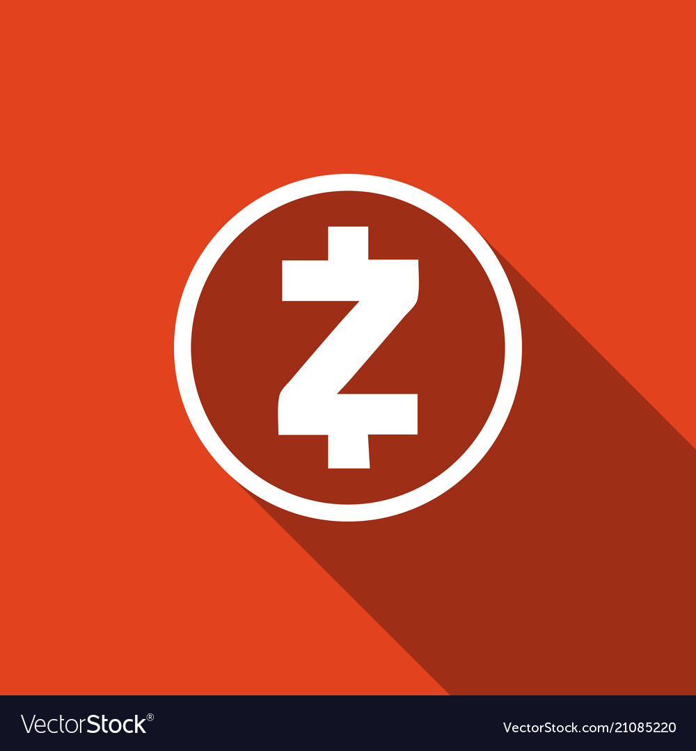 Cryptocurrency coin zcash zec icon isolated