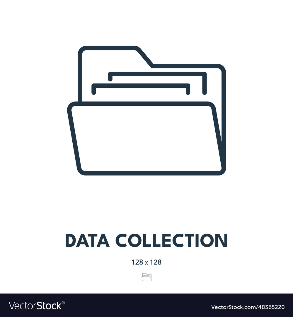 Data collection icon editable stroke