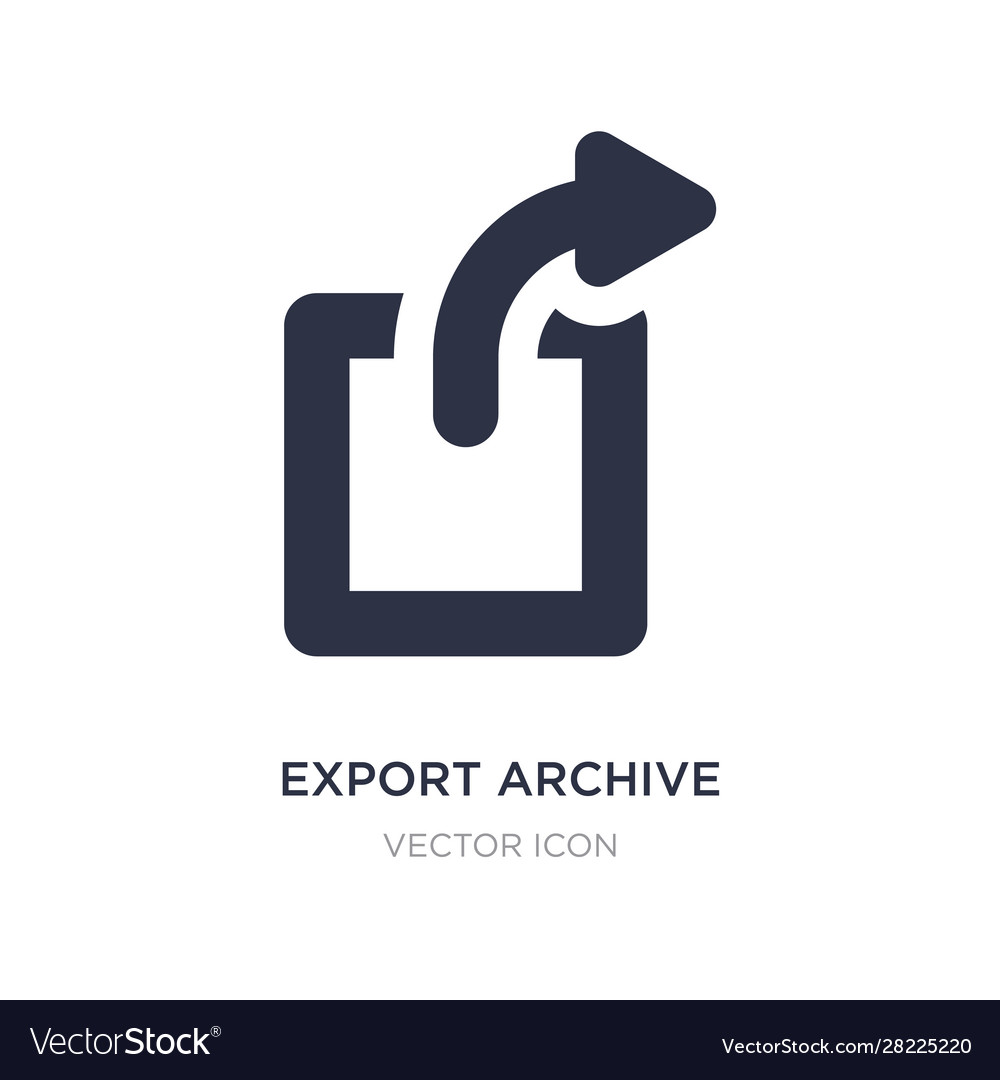 Export archive icon on white background simple