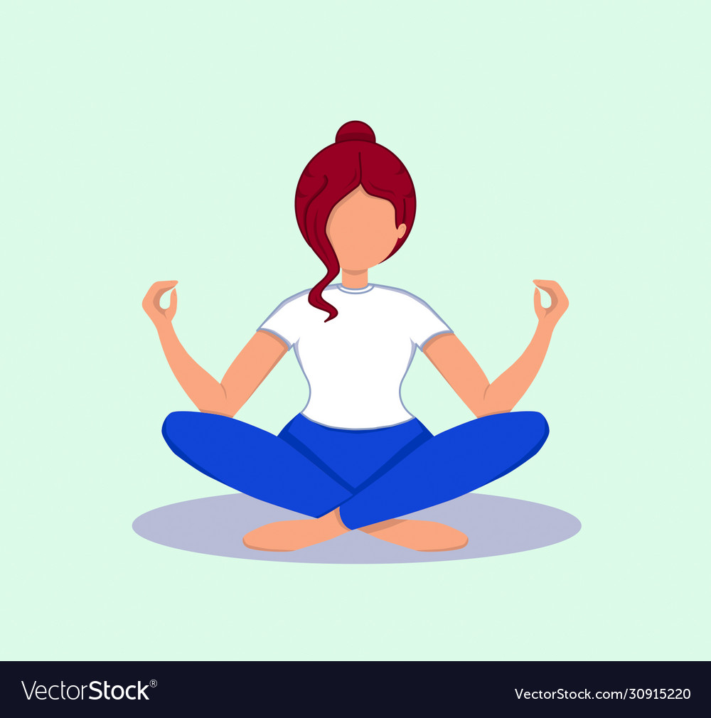 Girl in yoga pose