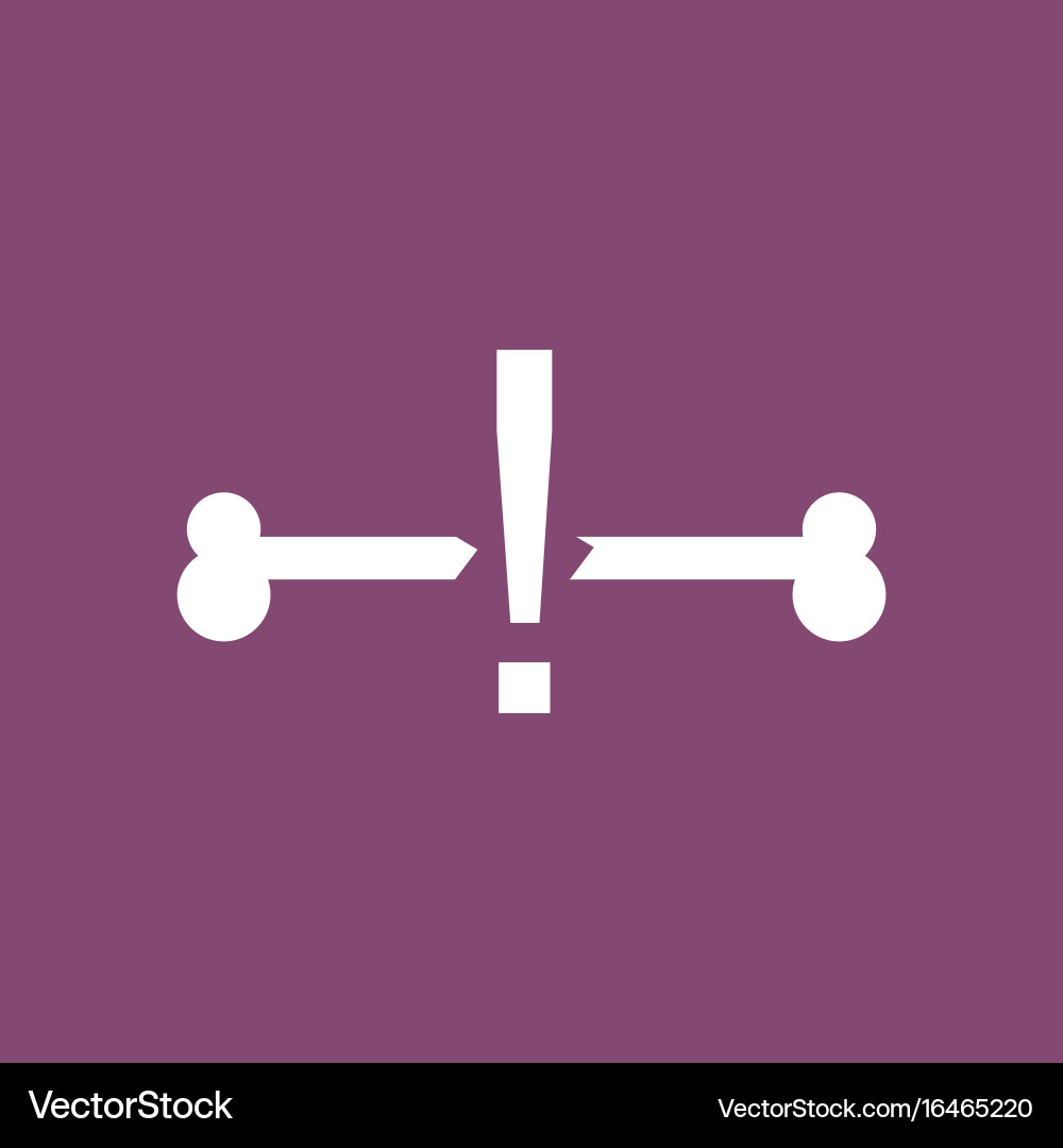 Icon broken bone Royalty Free Vector Image - VectorStock