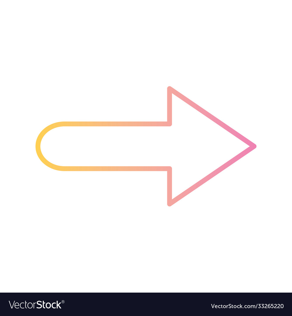 Isolated right arrow gradient style icon