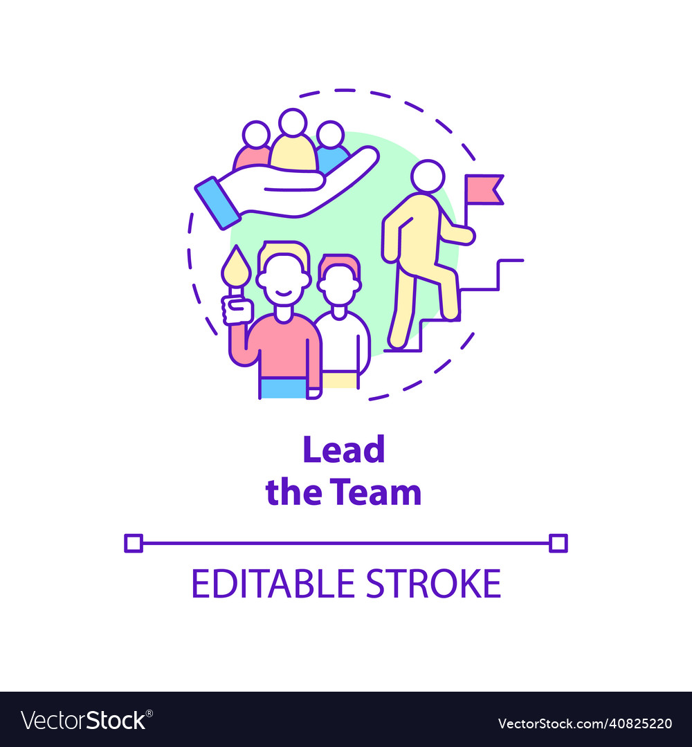Lead team concept icon Royalty Free Vector Image