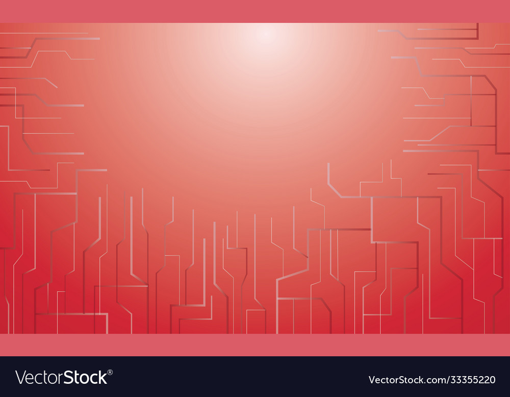 Red abstract technology background